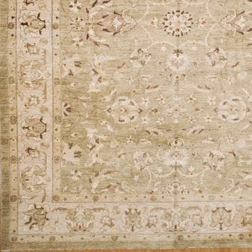 Hand Knotted Agra Sage Green Wool Oriental Area Rug Carpet 11'9" x 14'11" - 5