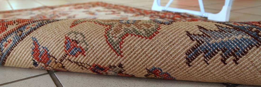 Handmade vintage Pakistani Lahore rug 2.5' x 4.6' ( 77cm x 141cm ) 1950s - 12