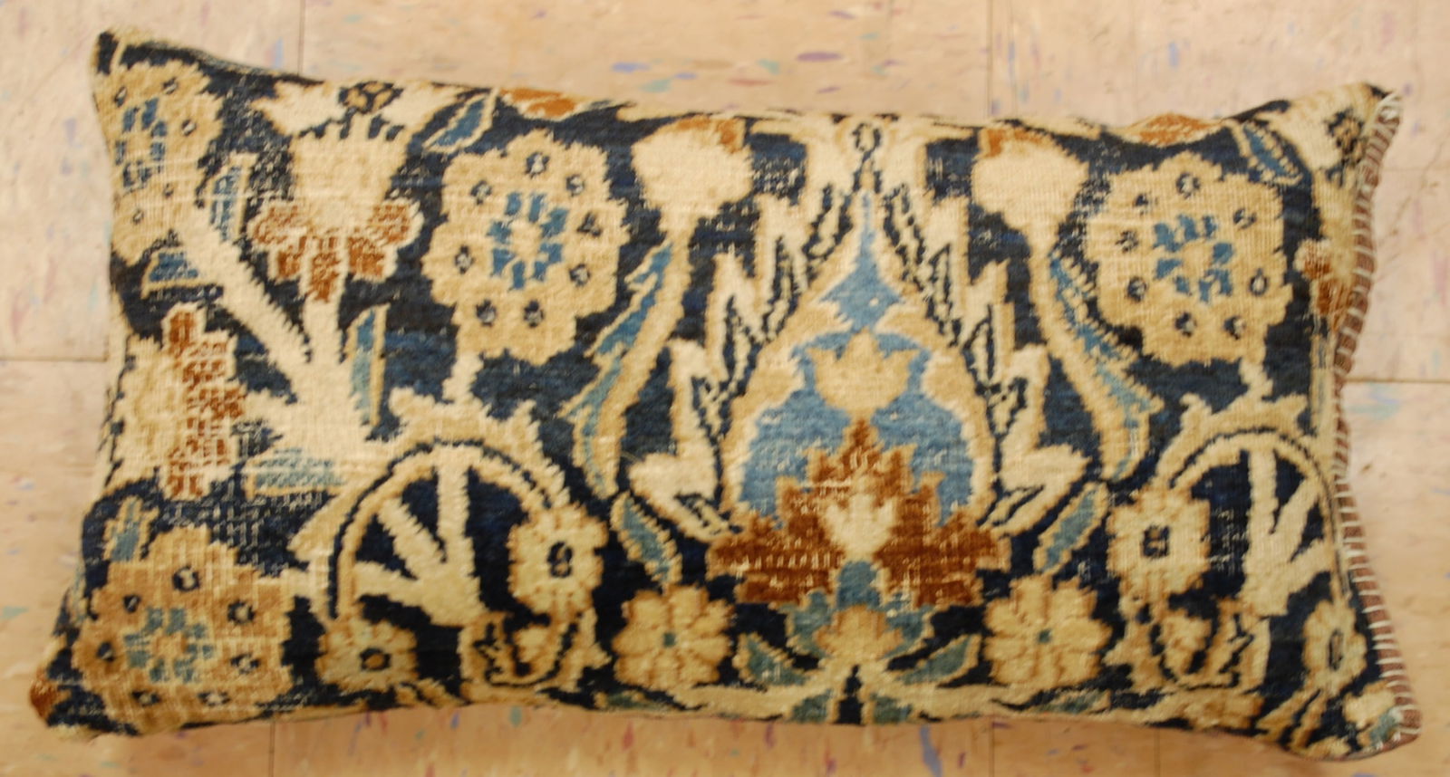 Hand-Made antique rug Pillow Cushion Rug 1'2" x 1' 8" (1 of 6)