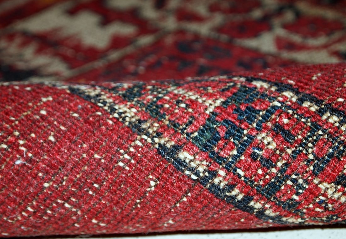 Handmade antique Turkish Anatolian prayer rug 2.6' x 3.7' (79cm x 112cm) 1940s - 14