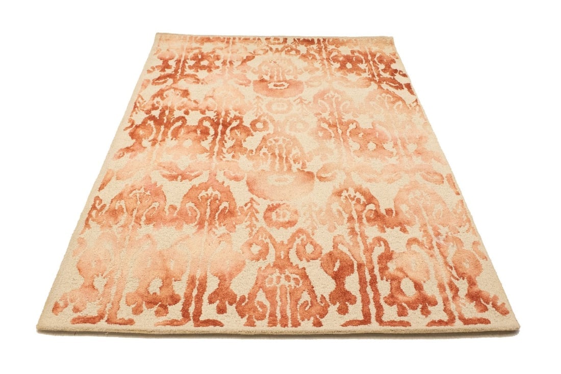 Rust Abstract 5X8 Hand-Tufted Modern Rug - 3