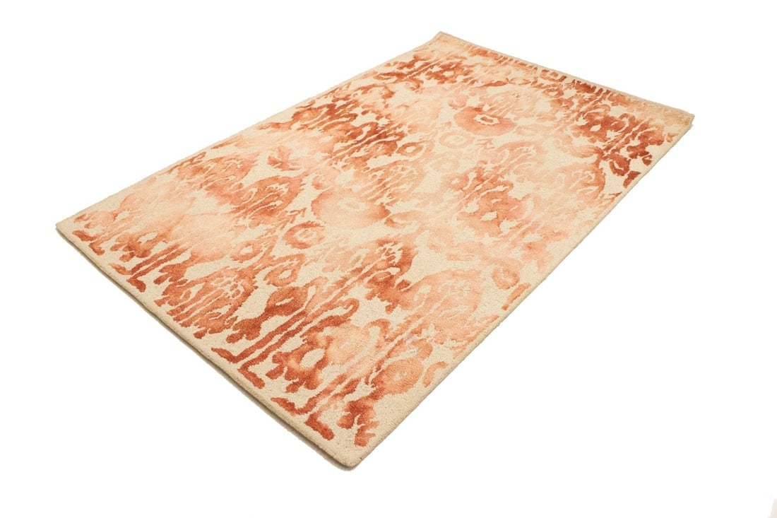 Rust Abstract 5X8 Hand-Tufted Modern Rug - 4