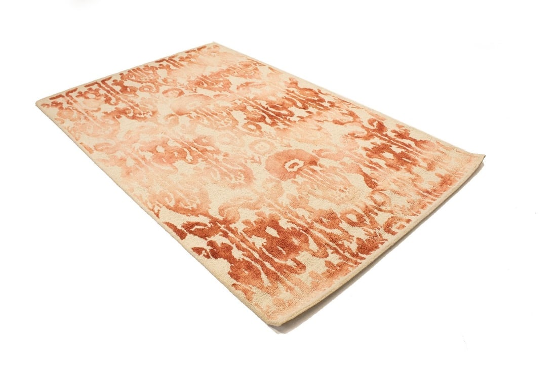 Rust Abstract 5X8 Hand-Tufted Modern Rug - 6