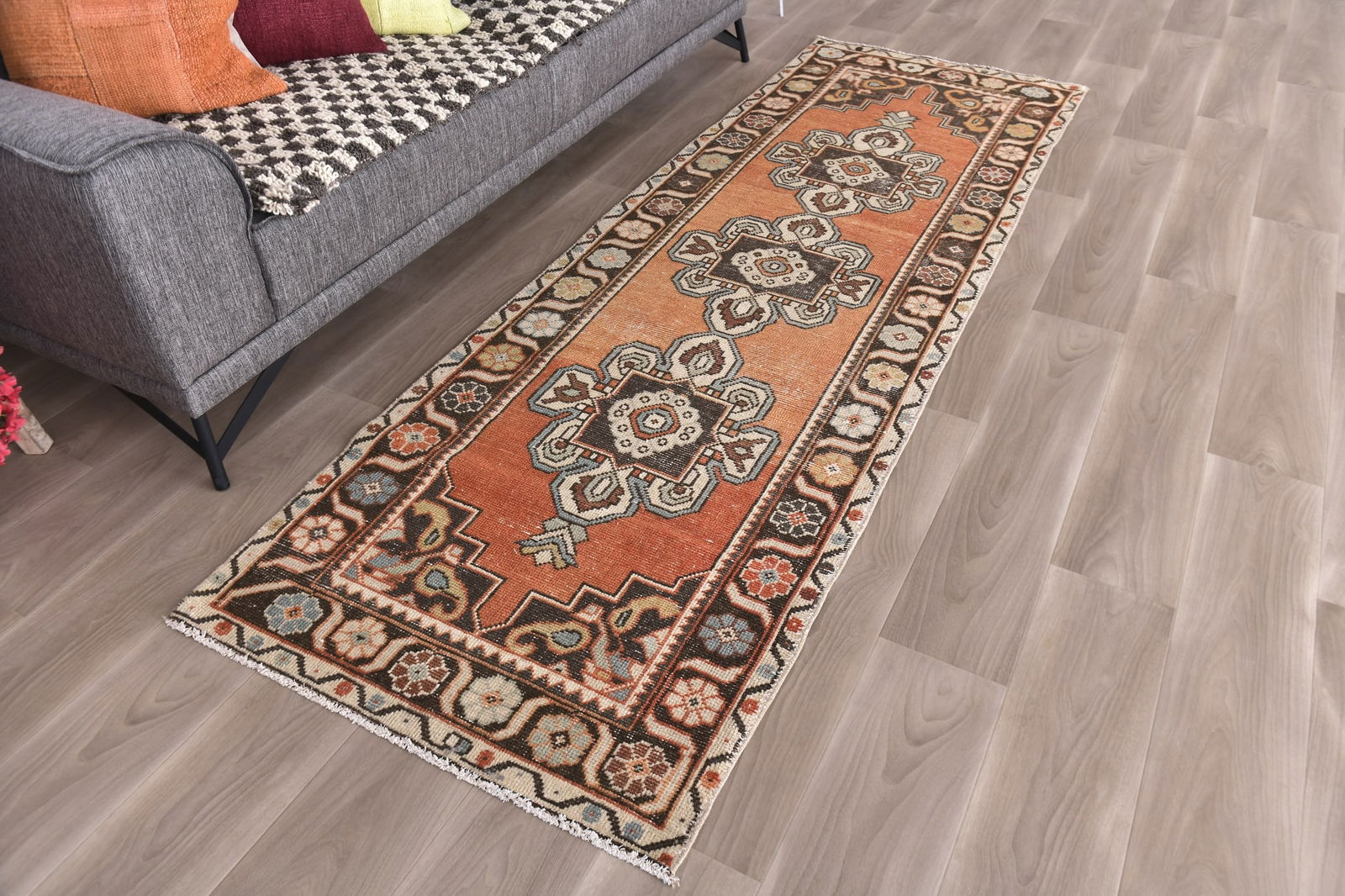 3'0'' x 9'1'' Turkish Handmade Kilim Rug - 24322 - 2