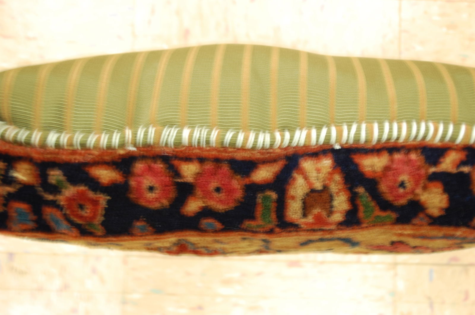 Hand-Made antique rug Pillow Cushion Rug 1'2" x 1' 8" - 4