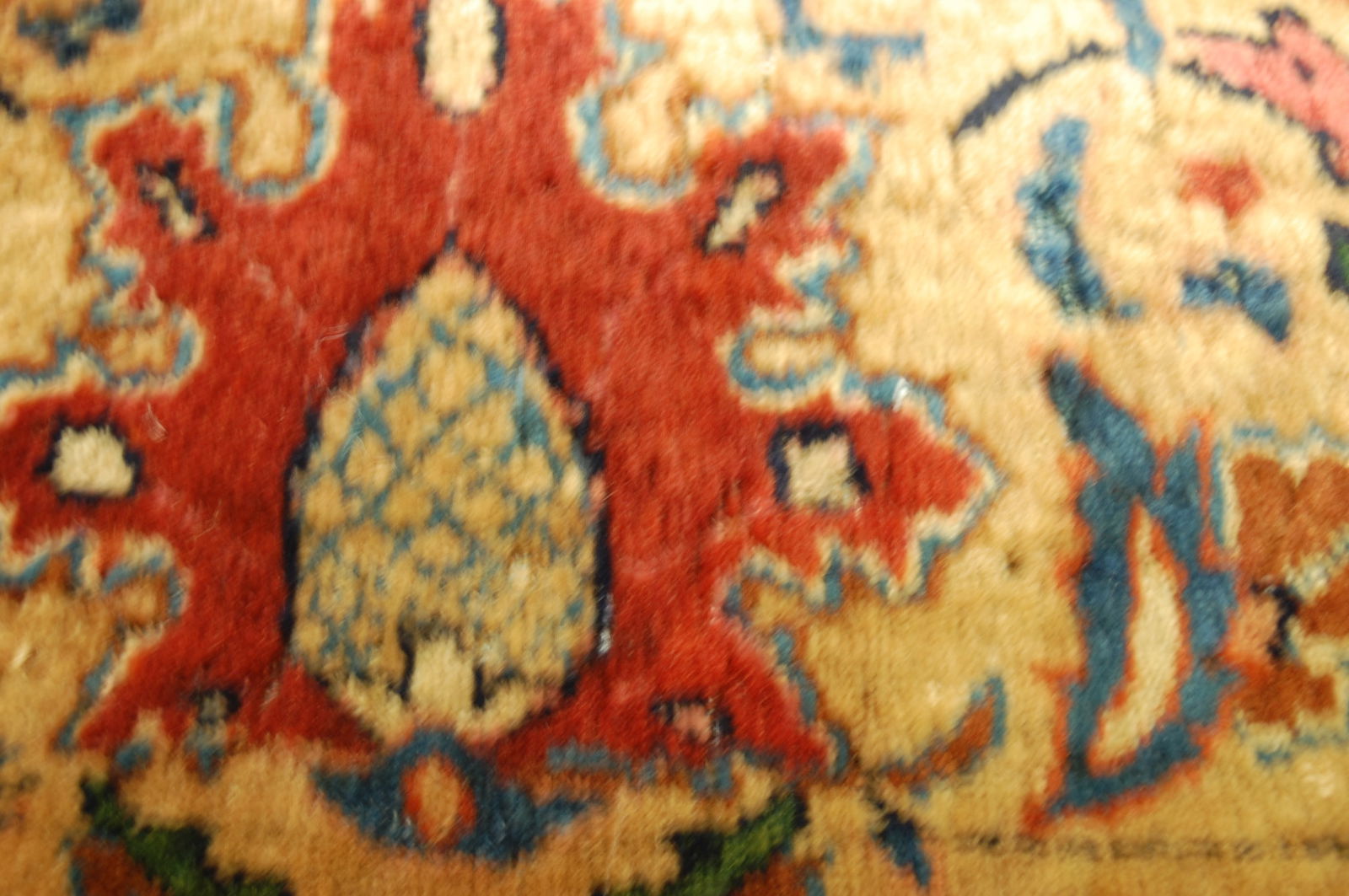 Hand-Made antique rug Pillow Cushion Rug 1'2" x 1' 8" - 6