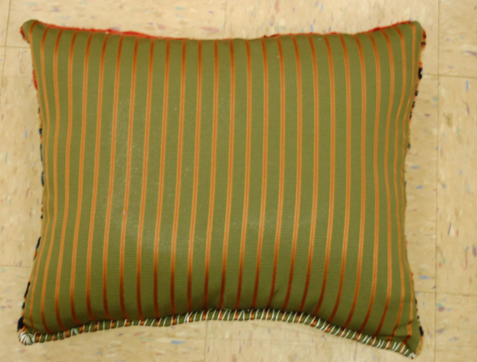 Hand-Made antique rug Pillow Cushion Rug 1'2" x 1' 8" - 3