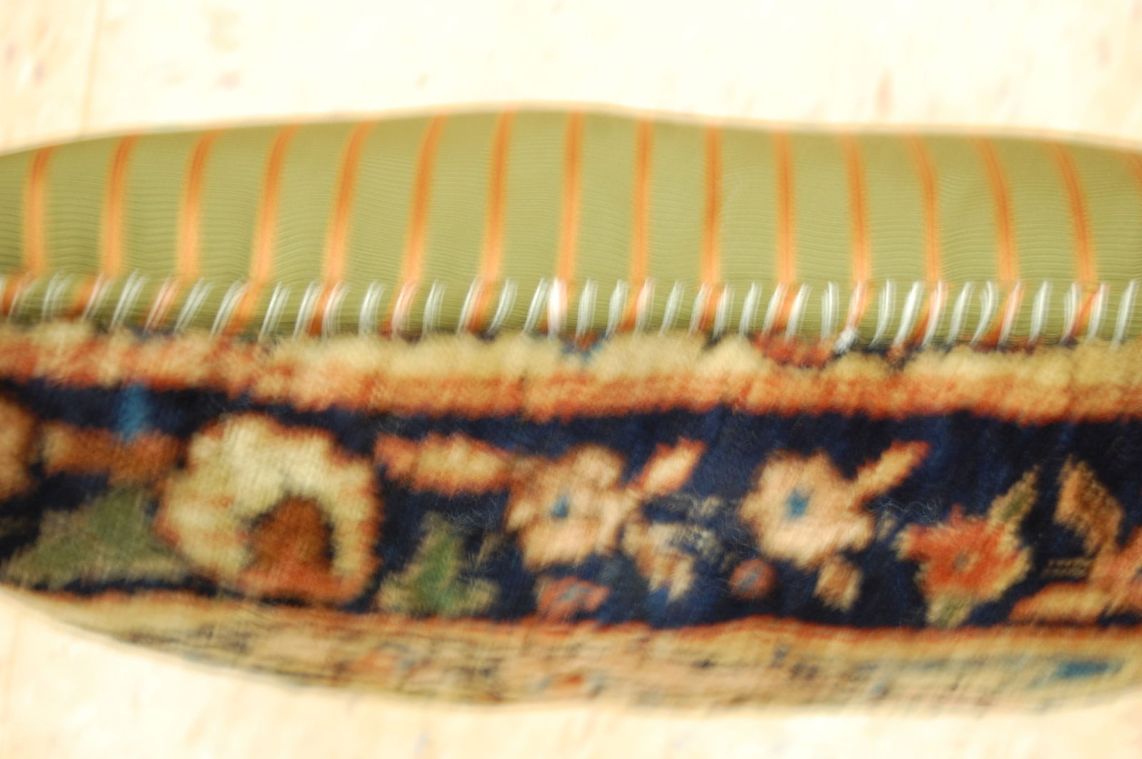 Hand-Made antique rug Pillow Cushion Rug 1'2" x 1' 8" - 4