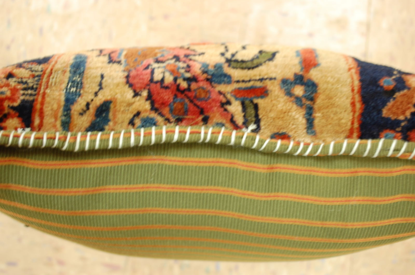 Hand-Made antique rug Pillow Cushion Rug 1'2" x 1' 8" - 4