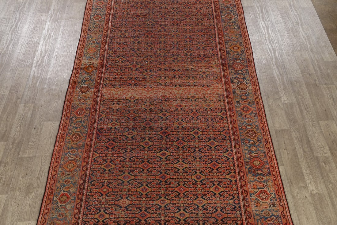 Pre-1900 Vegetable Dye Malayer Persian Runner Rug 6x16 - 3
