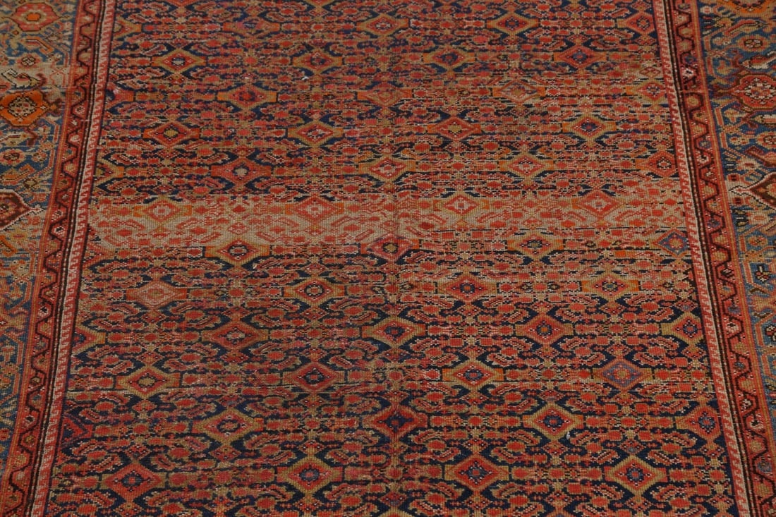 Pre-1900 Vegetable Dye Malayer Persian Runner Rug 6x16 - 4