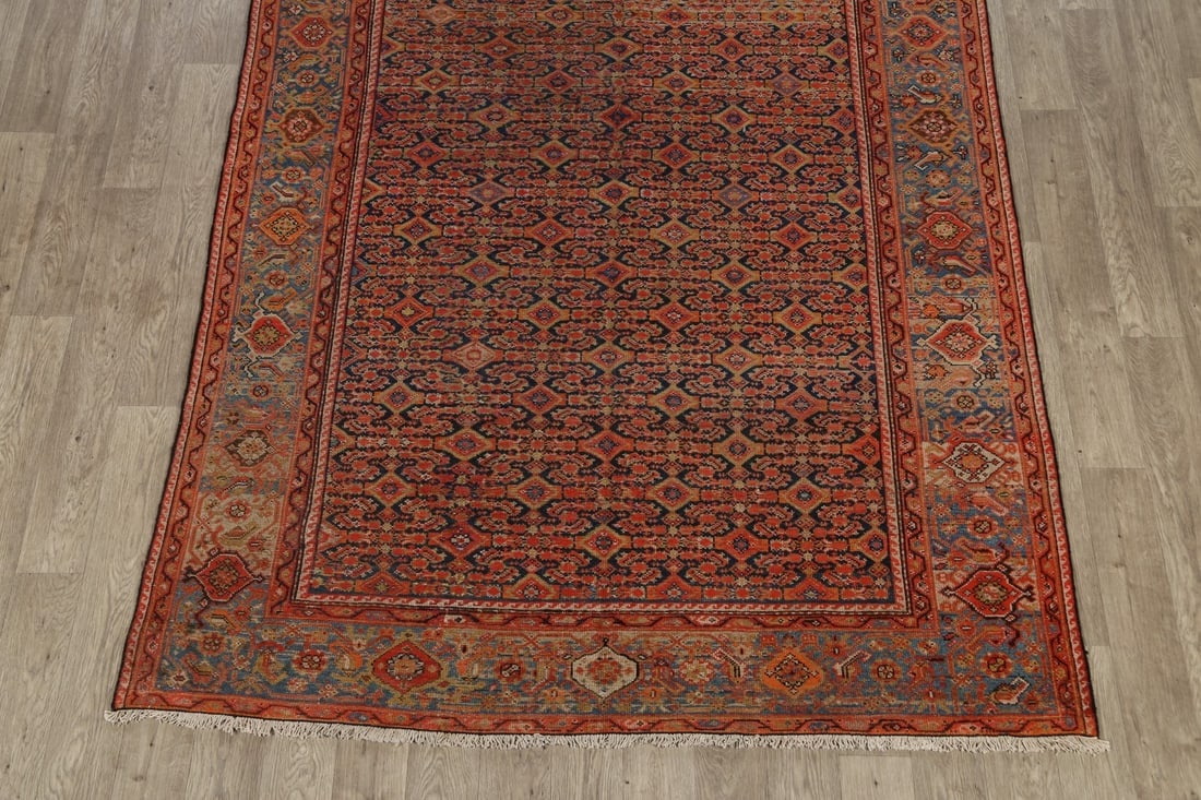 Pre-1900 Vegetable Dye Malayer Persian Runner Rug 6x16 - 8
