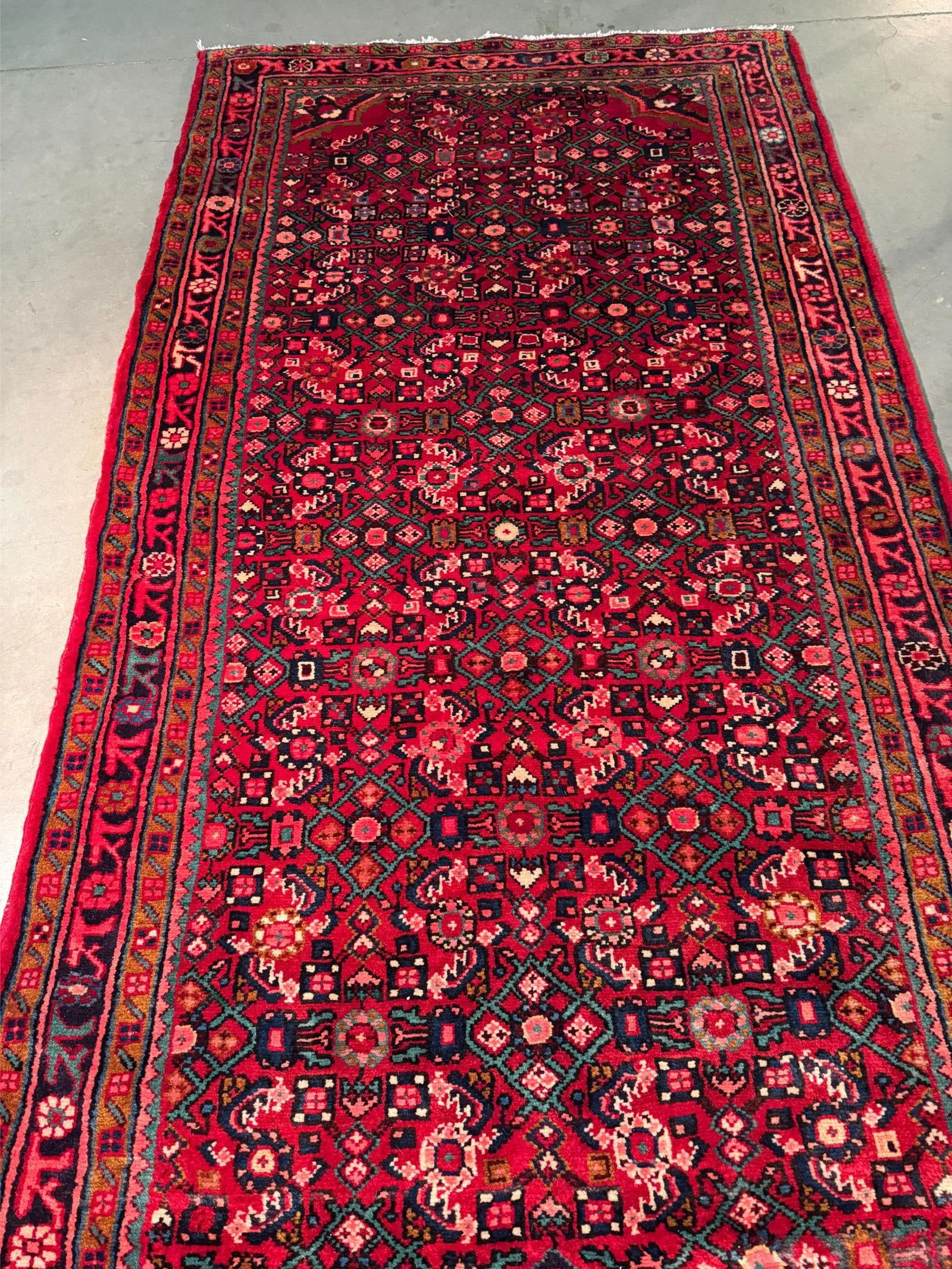 Stunning Persian Hamedan Rug 4x14.2 - 5