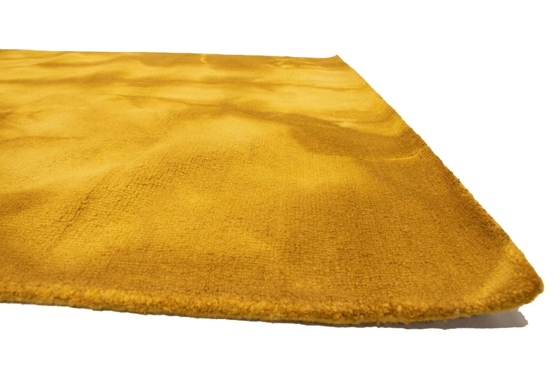 Golden Yellow Tie-Dye 5X8 Hand-Tufted Modern Rug - 9