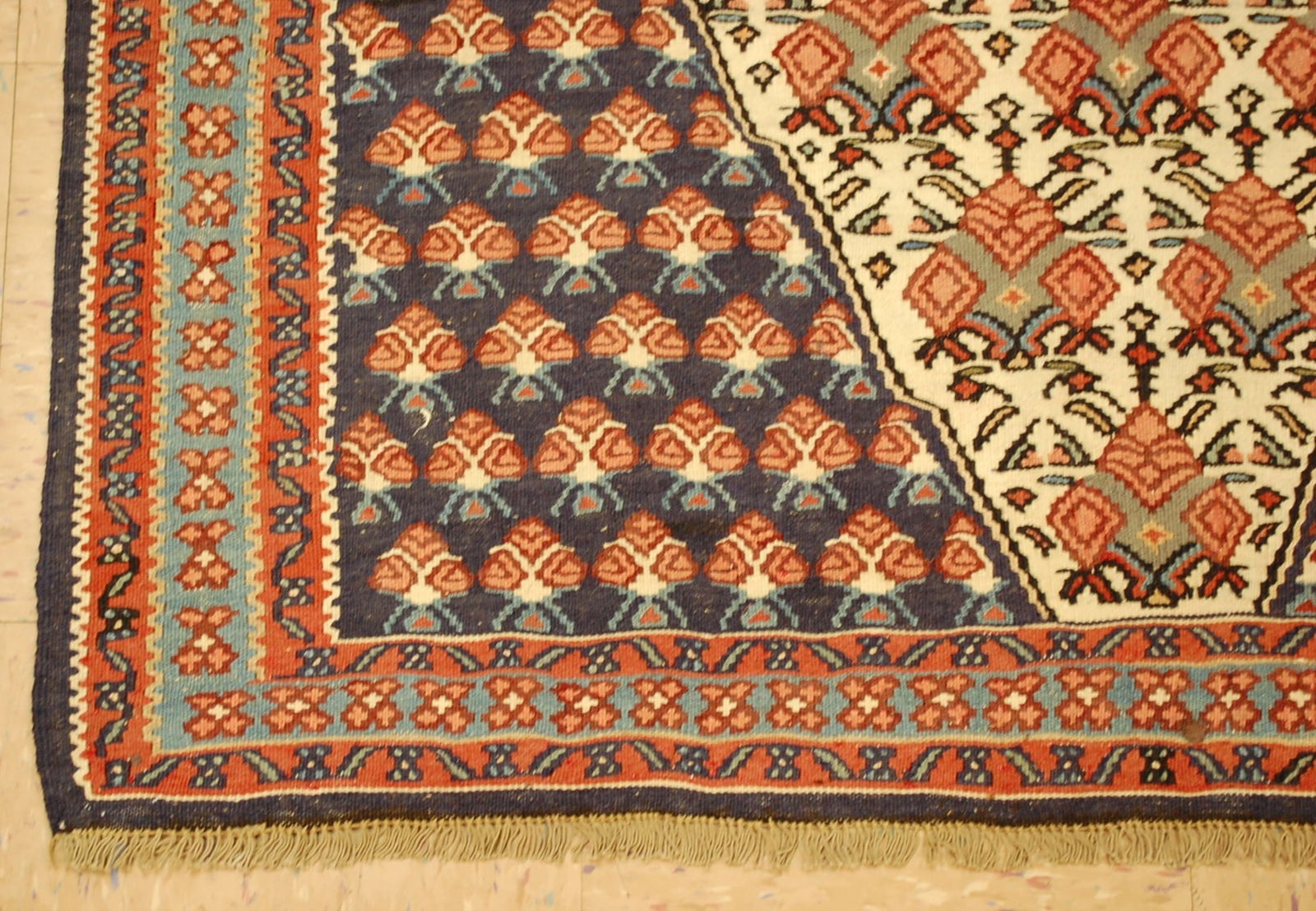 Persian SENNAH KILIM RUG 3'9" x 5'6" - 3