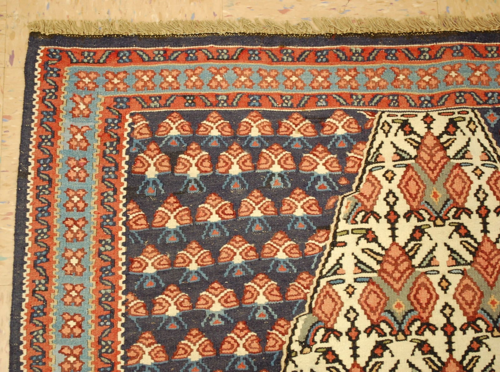 Persian SENNAH KILIM RUG 3'9" x 5'6" - 4