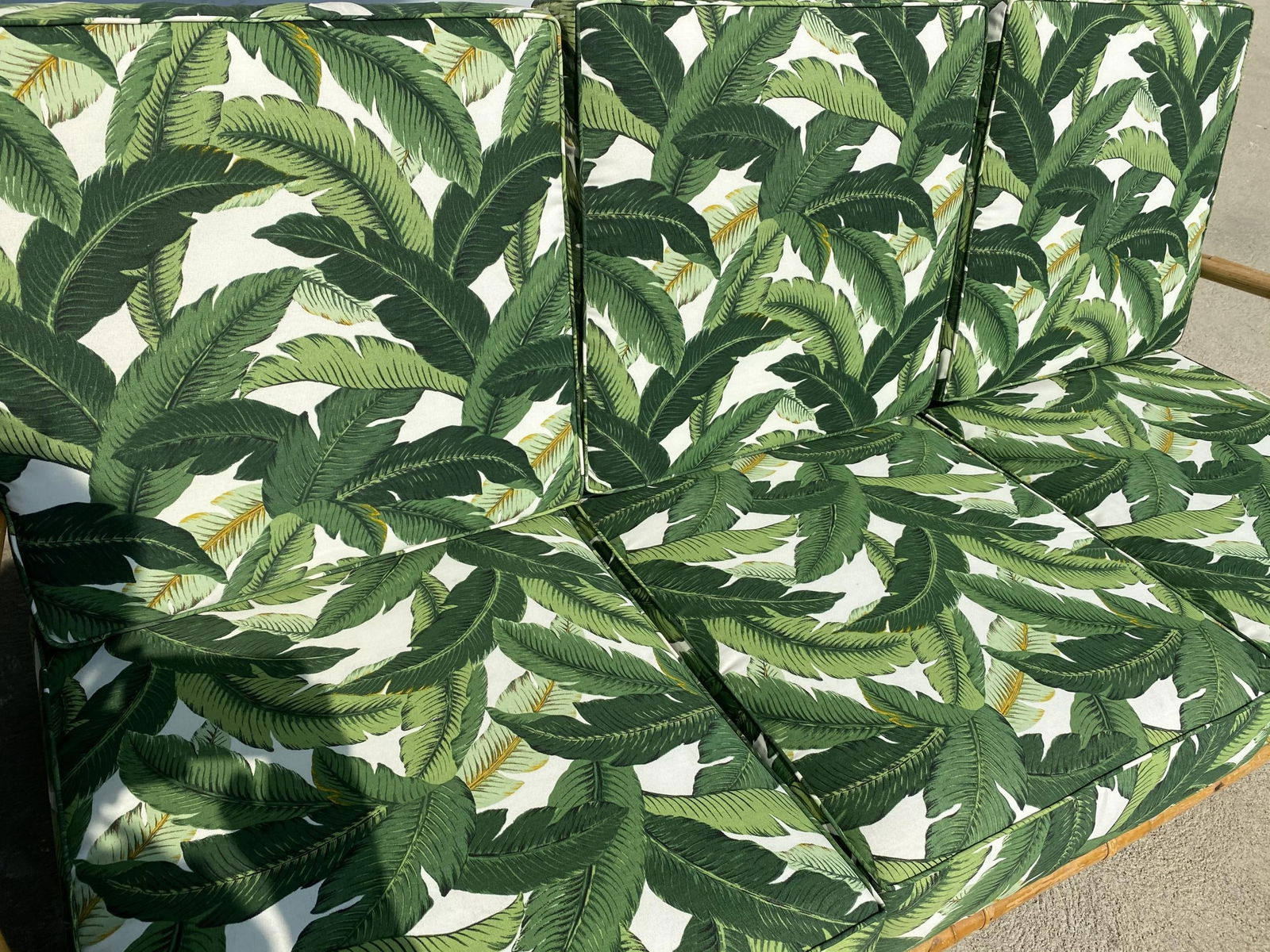 Restored "Hairpin" Leg Rattan 2-Strand 3-Seat Sofa with Bent Pole Arms - 13