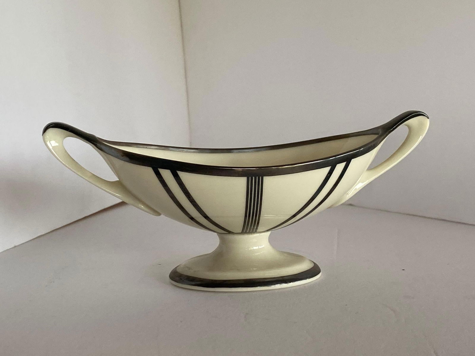 Two-Piece Sugar Bowl and Candelabra with Sterling Silver Overlay by Lenox - 9