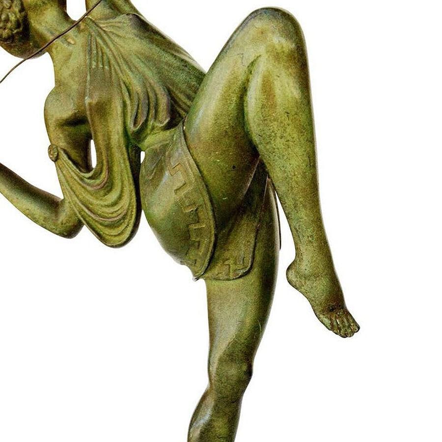 Tireuse A L'arc Bronze Greek Archer Diana Sculpture by Pierre Le Faguays - 4