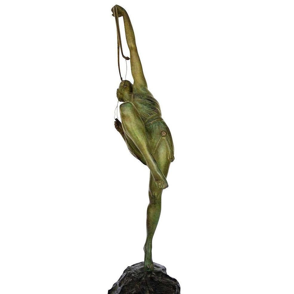 Tireuse A L'arc Bronze Greek Archer Diana Sculpture by Pierre Le Faguays - 8