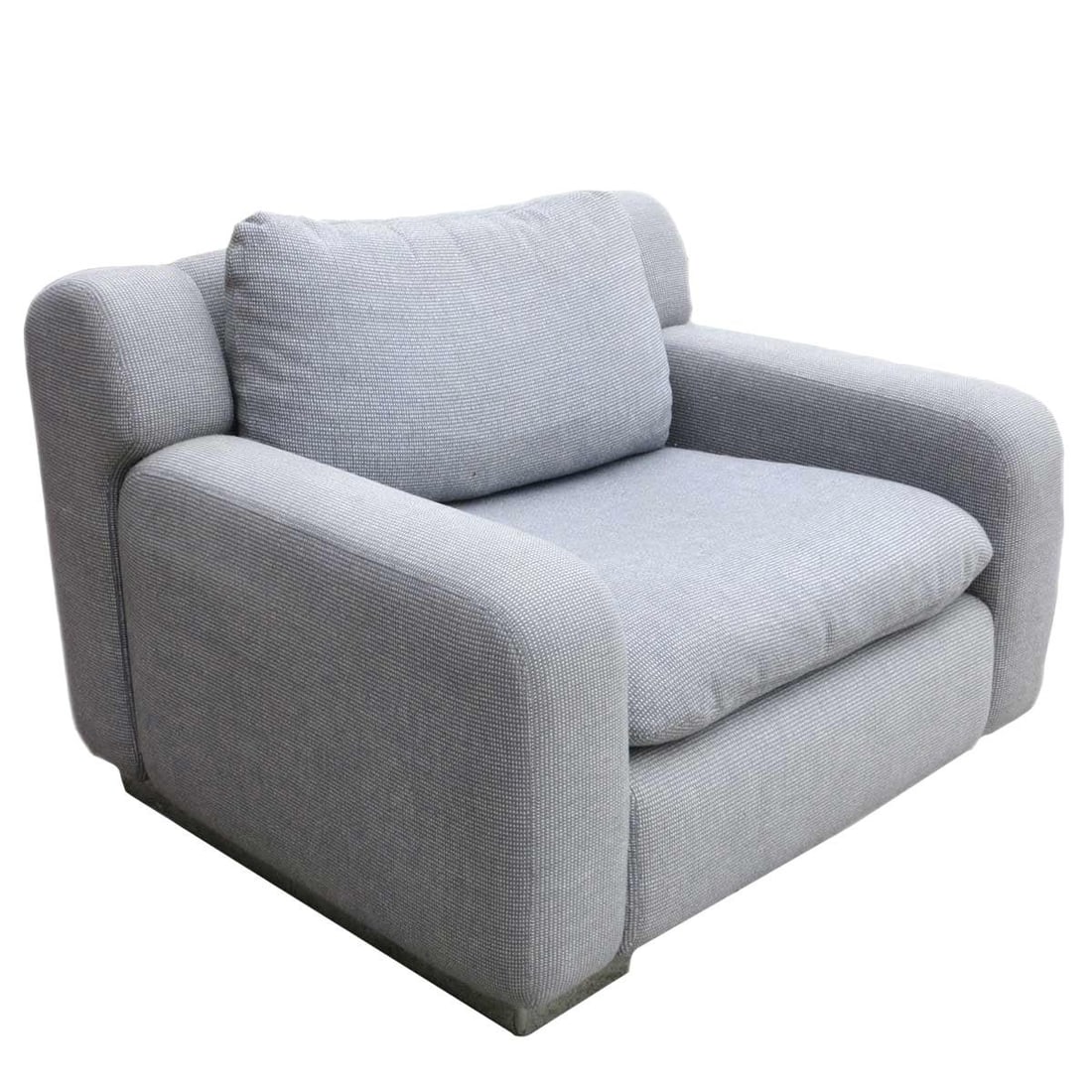 Futurist 1980s Modern Grey Overstuffed Lounge Chair by George Kasparian (1 of 20)