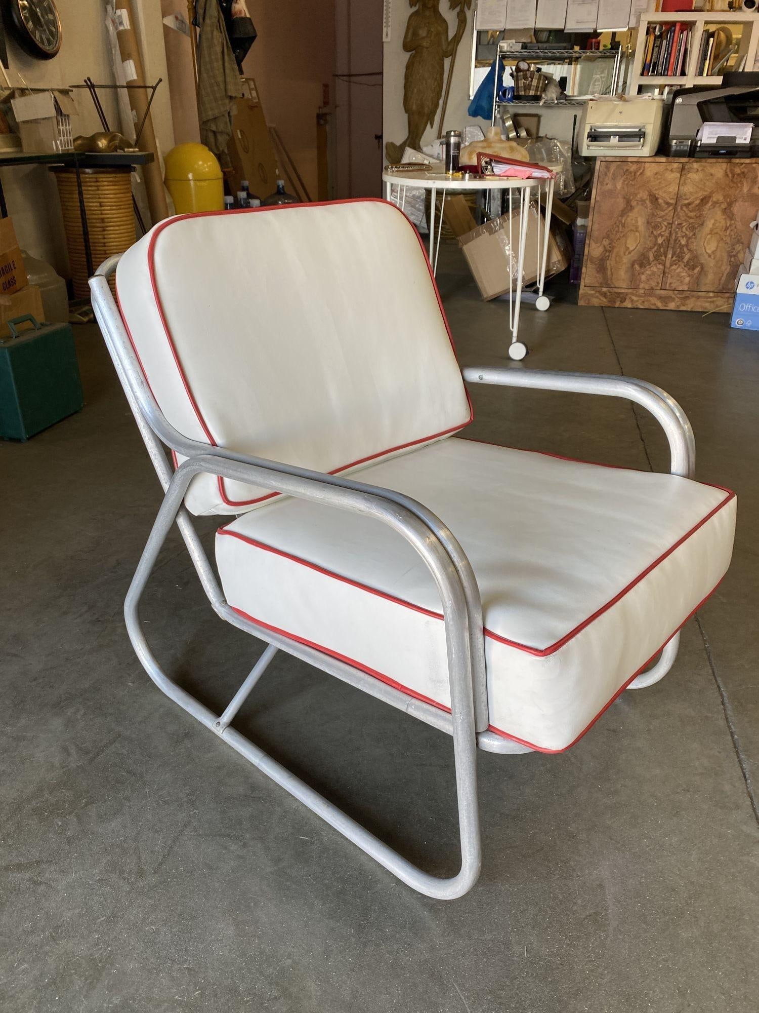 Aluminum Patio/Outdoor Mid-century Lounge Chair With Speed Arms - 12