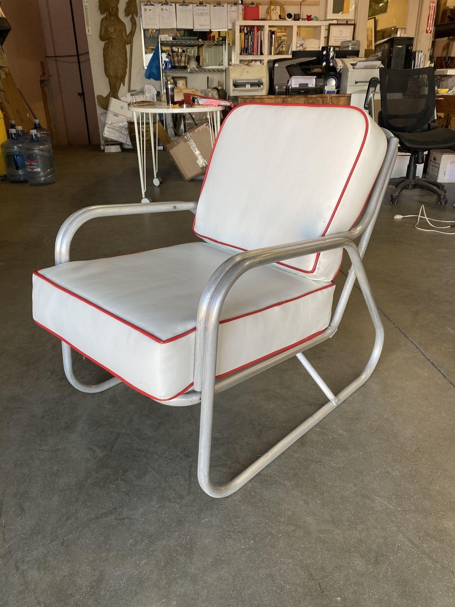 Aluminum Patio/Outdoor Mid-century Lounge Chair With Speed Arms - 15
