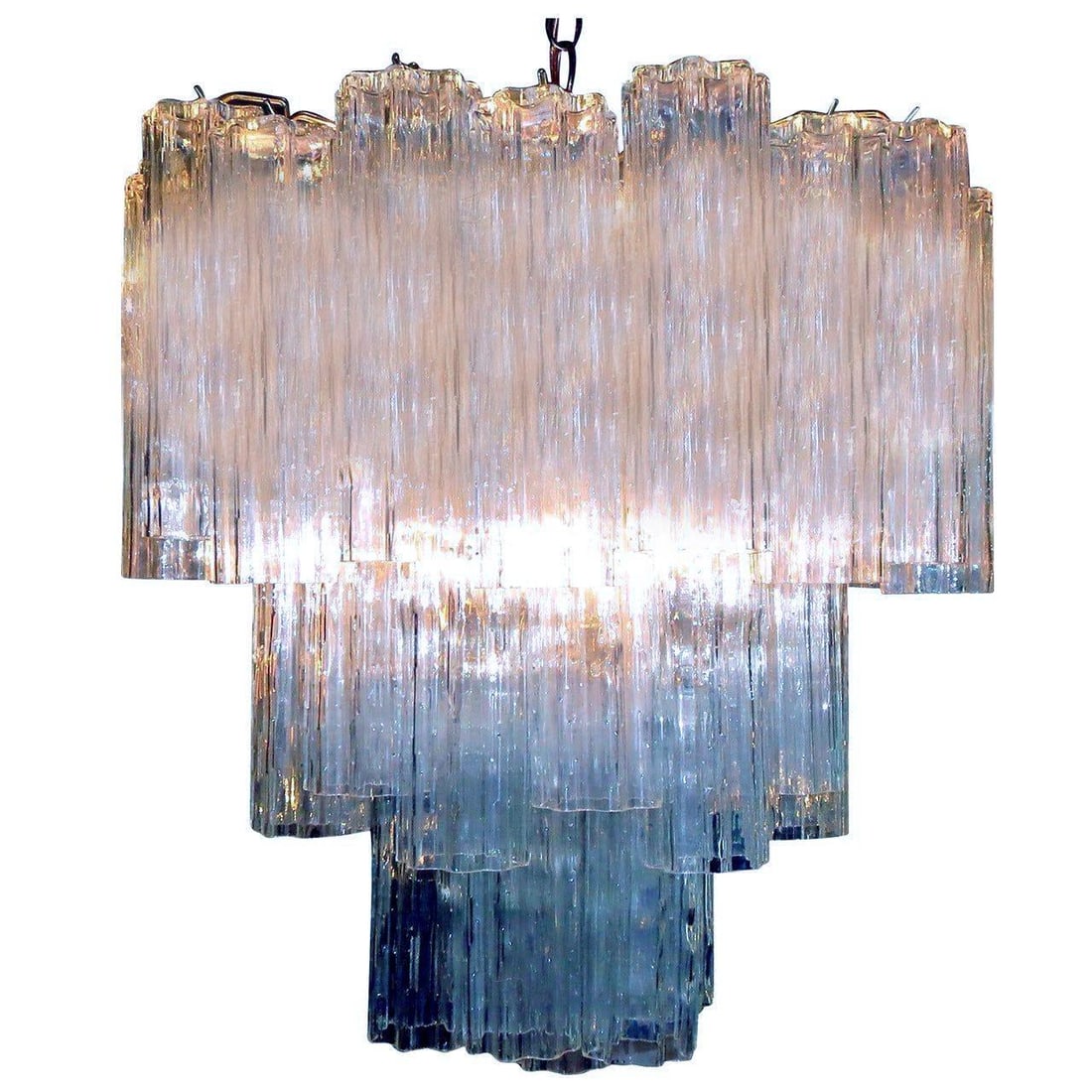 Murano Glass Tronchi Pendant Chandelier by Venini - 11