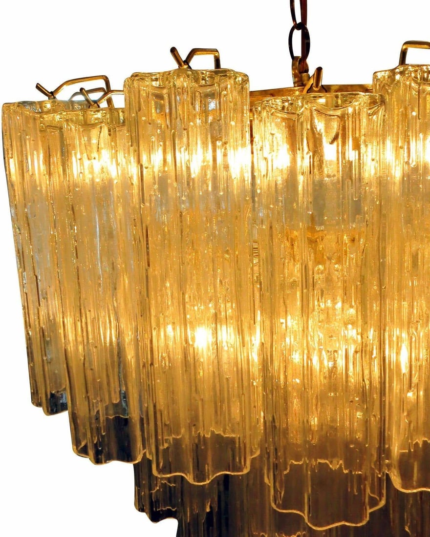 Murano Glass Tronchi Pendant Chandelier by Venini - 3