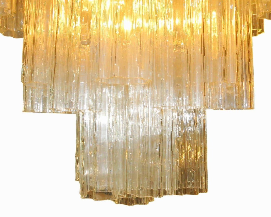 Murano Glass Tronchi Pendant Chandelier by Venini - 5