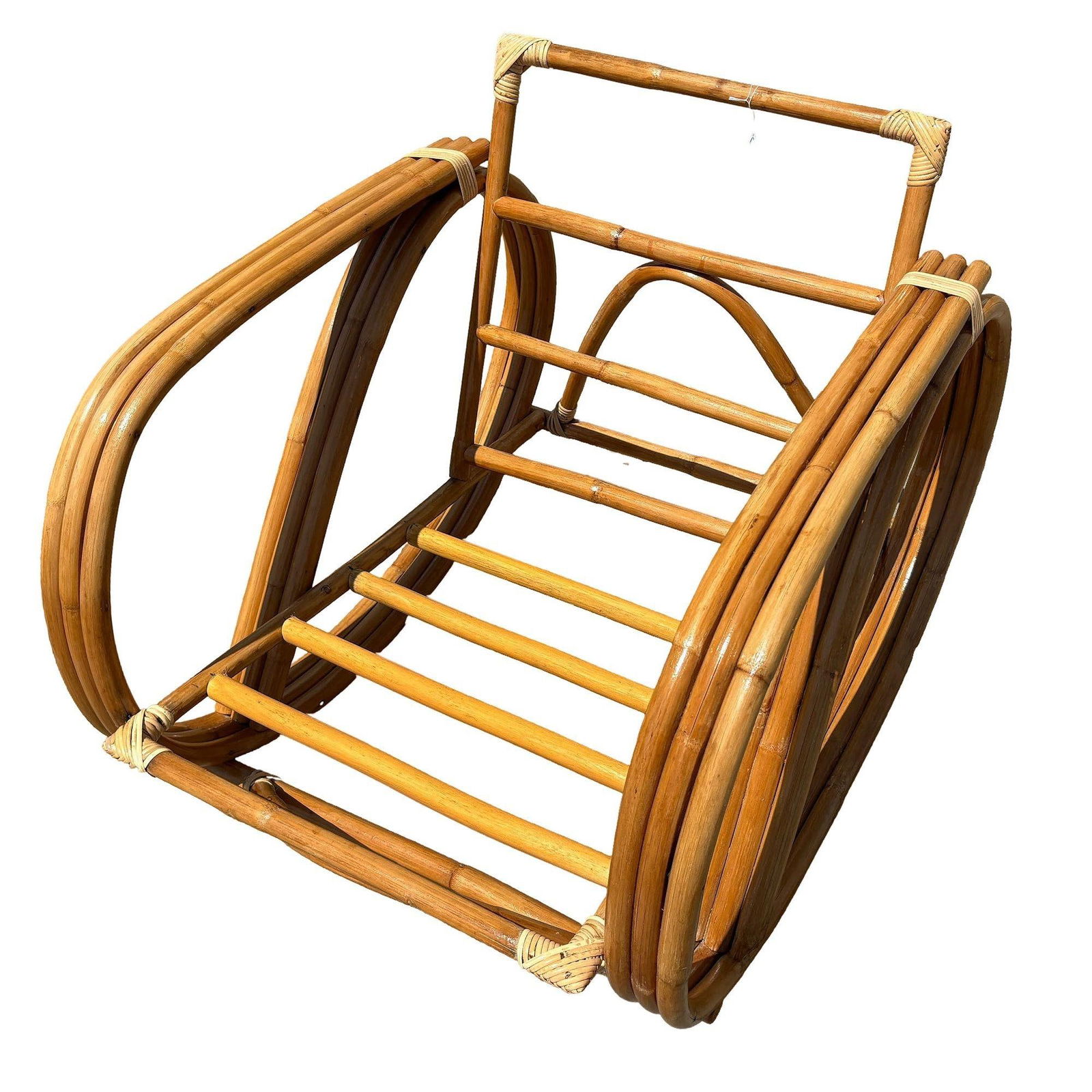 Restored Rattan Three Strand Rocking Chair - 12