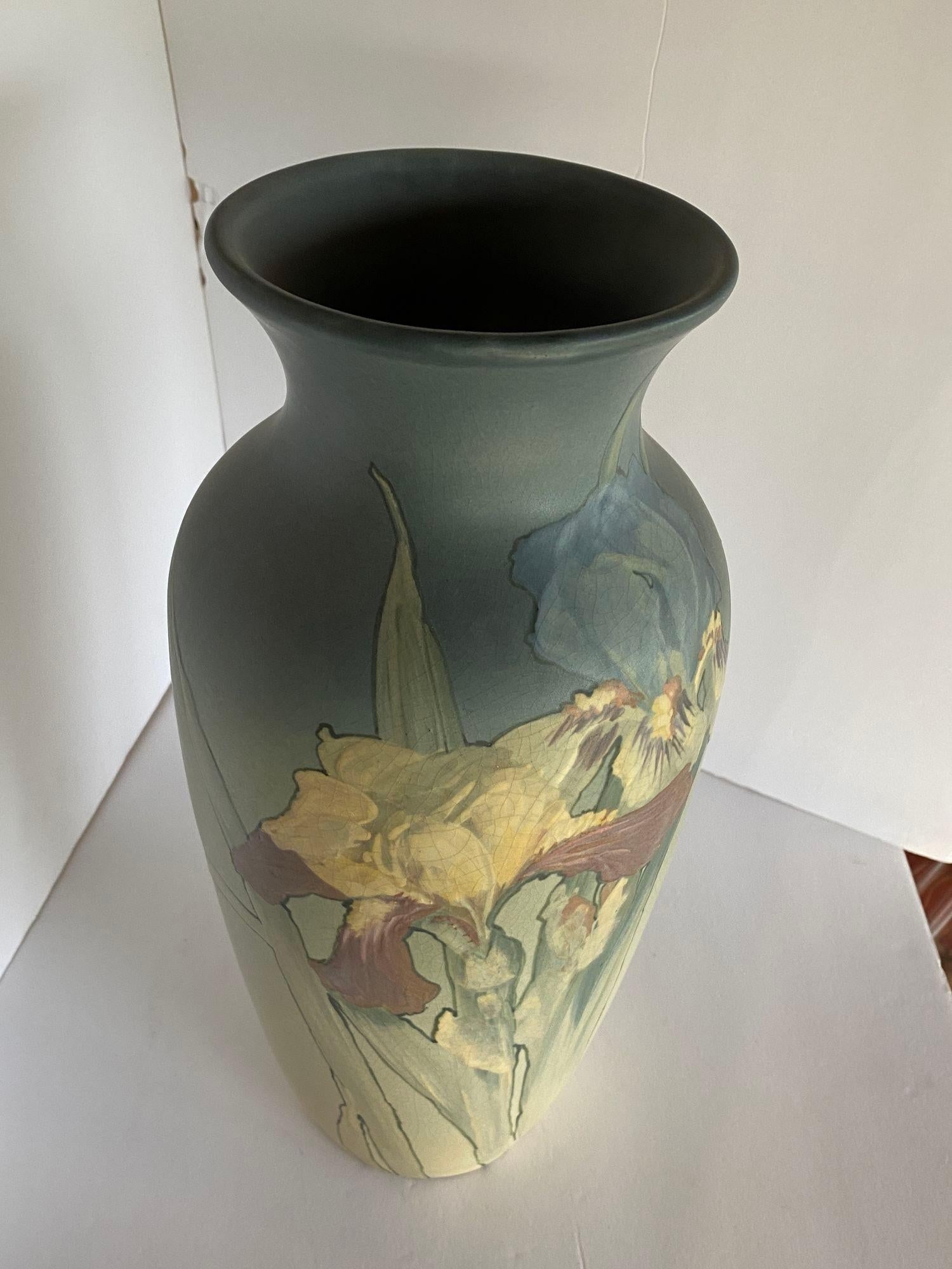 Art Nouveau Hand-Painted Art Pottery Vase by Weller Pottery - 4