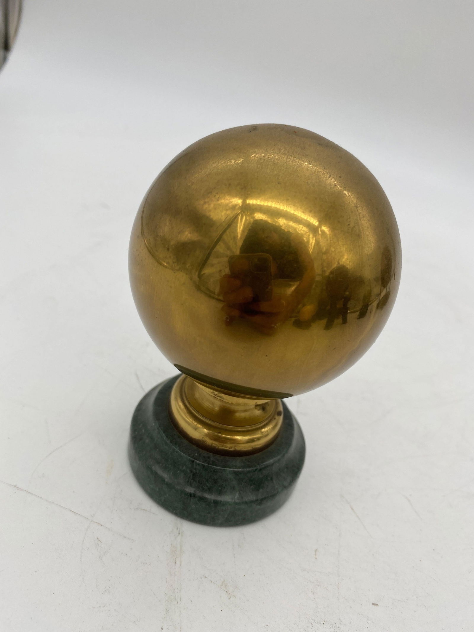 Vintage Marble, Brass, Resin, Glass Spheres with Stands Collection - 15