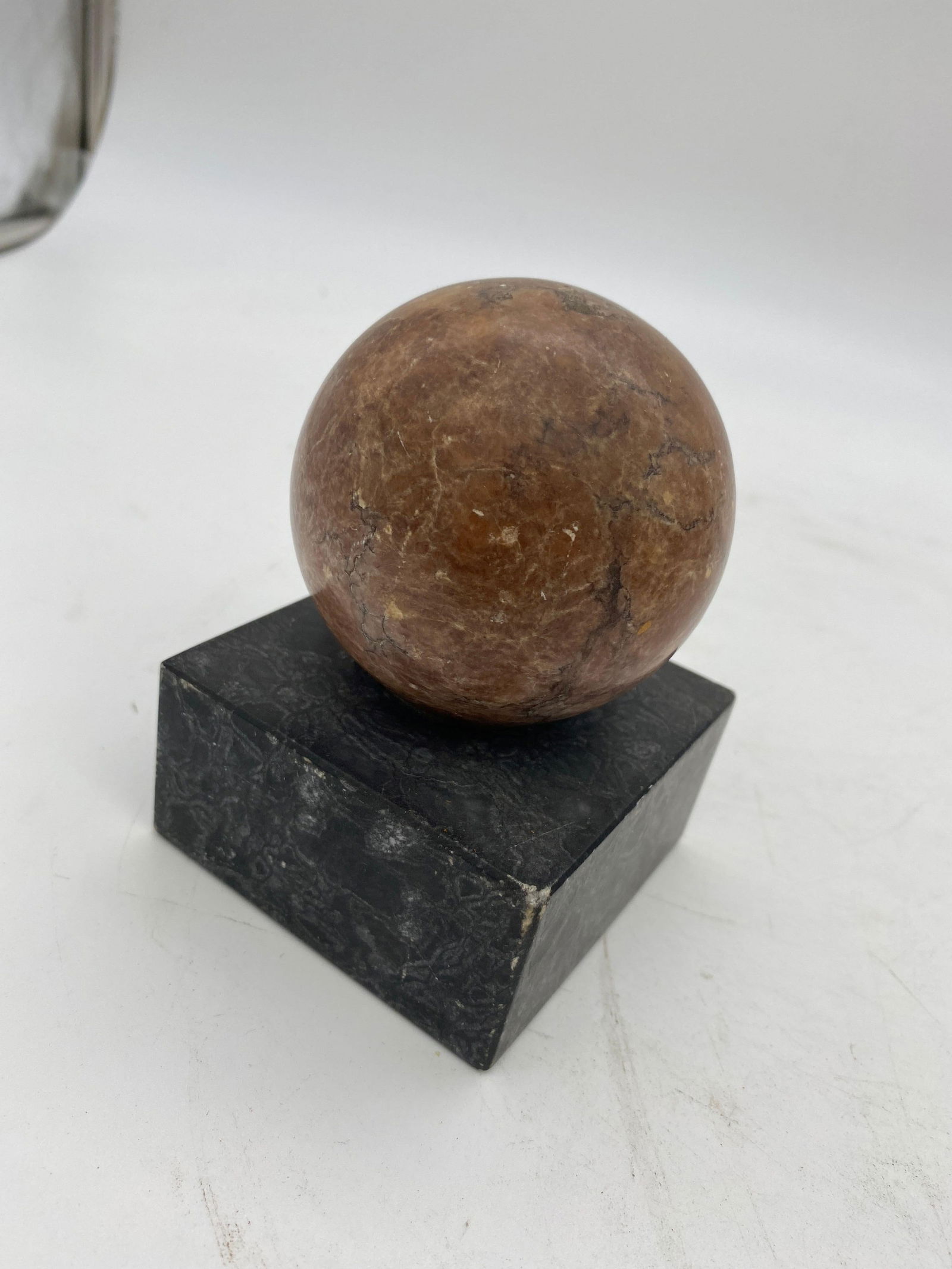 Vintage Marble, Brass, Resin, Glass Spheres with Stands Collection - 6