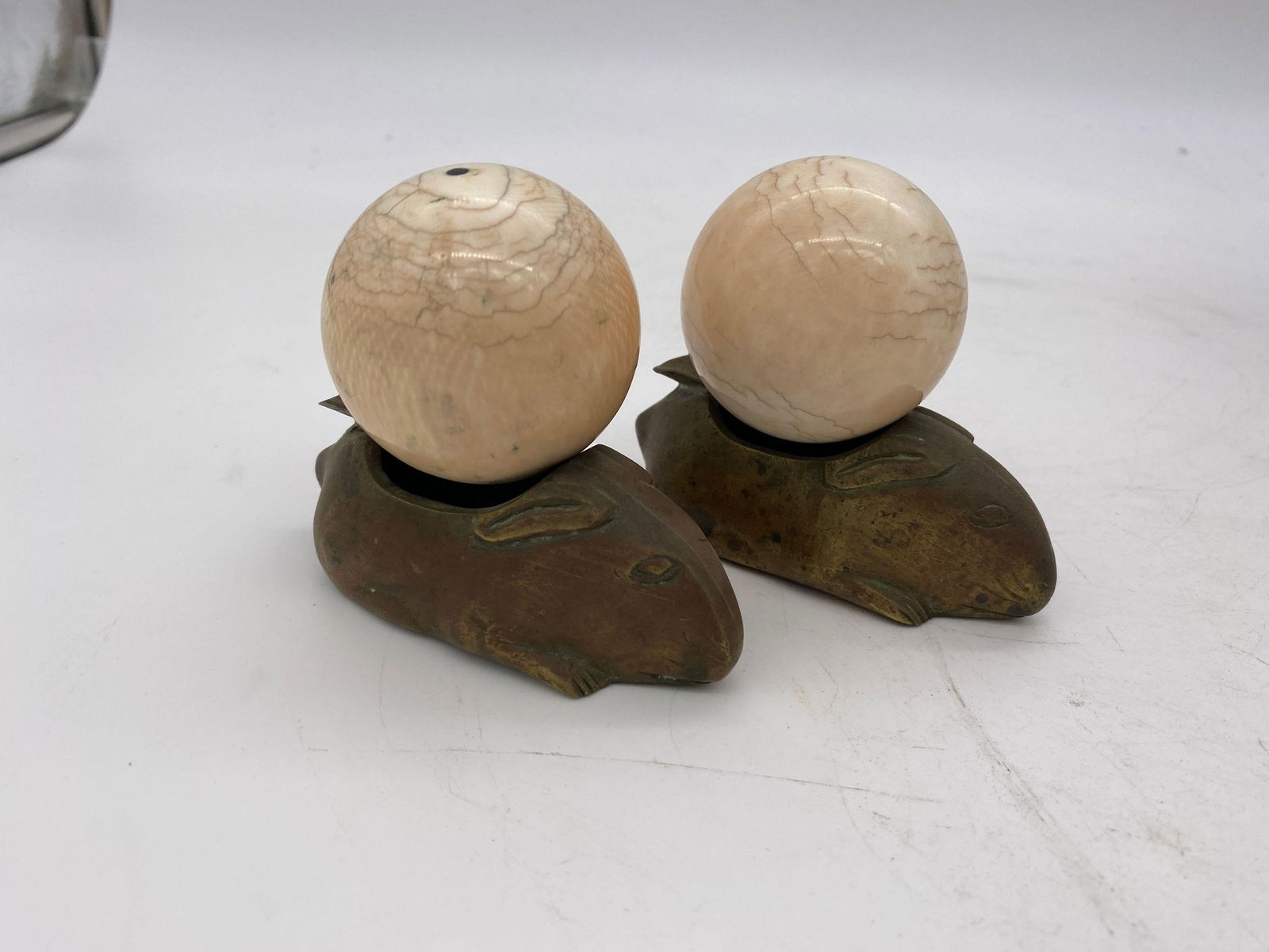 Vintage Marble, Brass, Resin, Glass Spheres with Stands Collection - 9