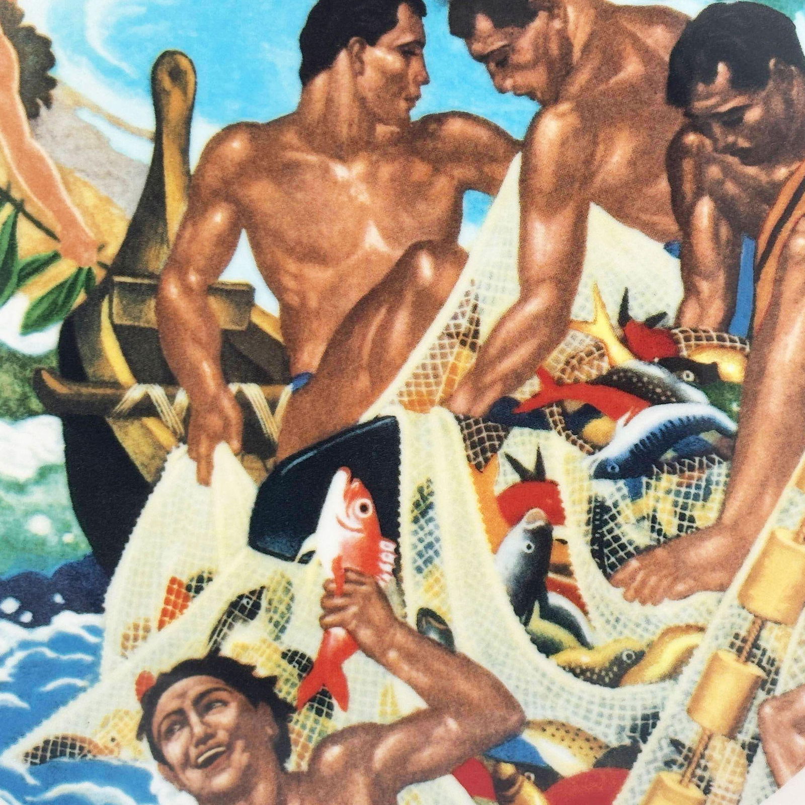 16" Eugene Savage "Festival of the Sea" Serving Platter, Lynn Krantz Dish Books - 13