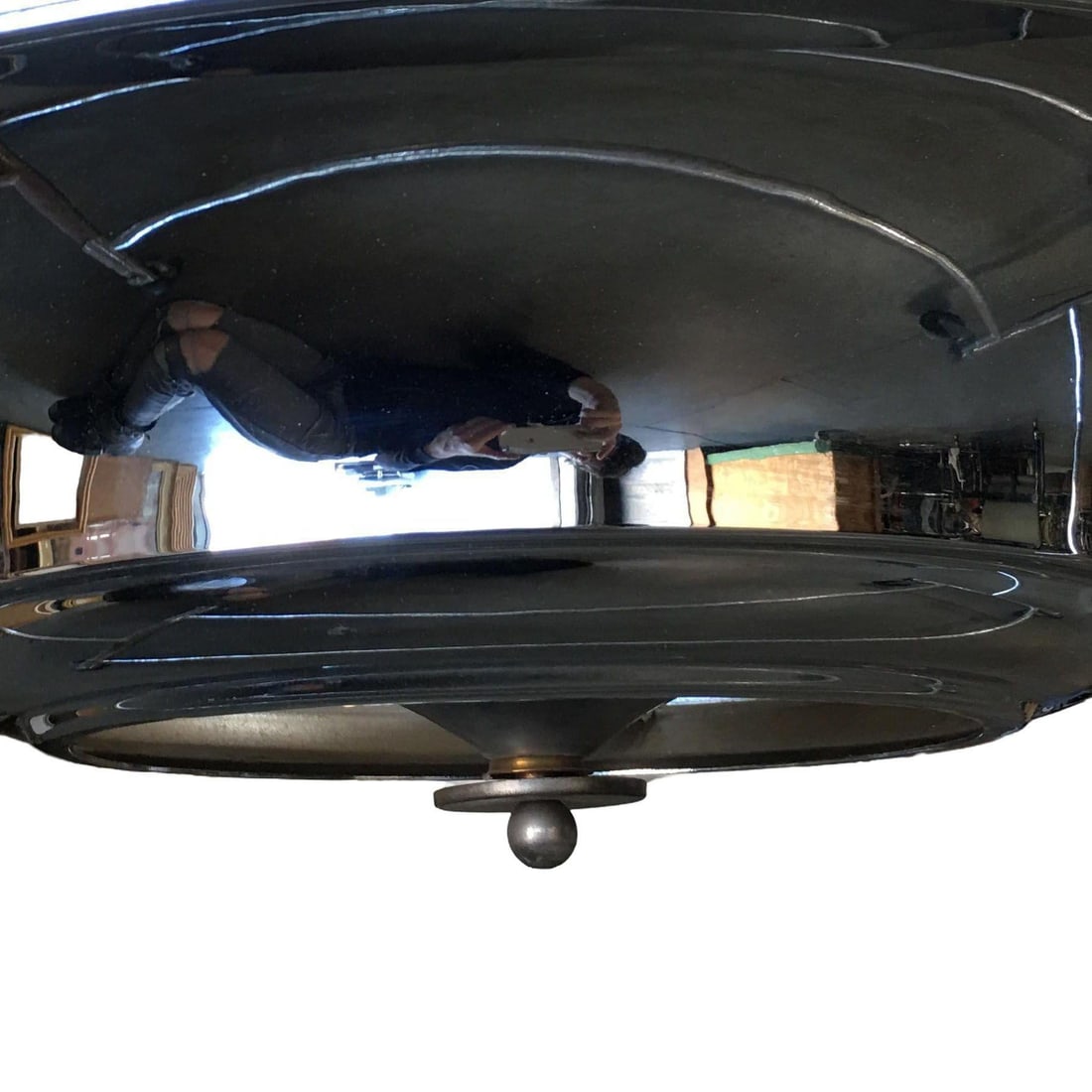 2 Layer Chrome Art Deco Streamline Saucer Ceiling Pendant Chandelier 4 Available - 17