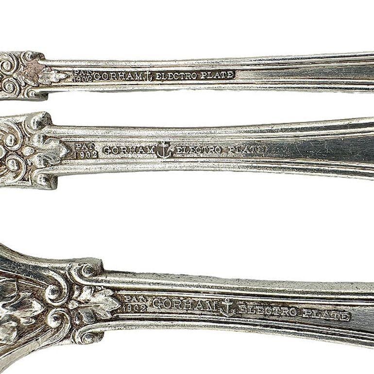 Edwardian "Regent" 16 piece Fork/Knife Silver Plate Silverware Set by Gorham - 6