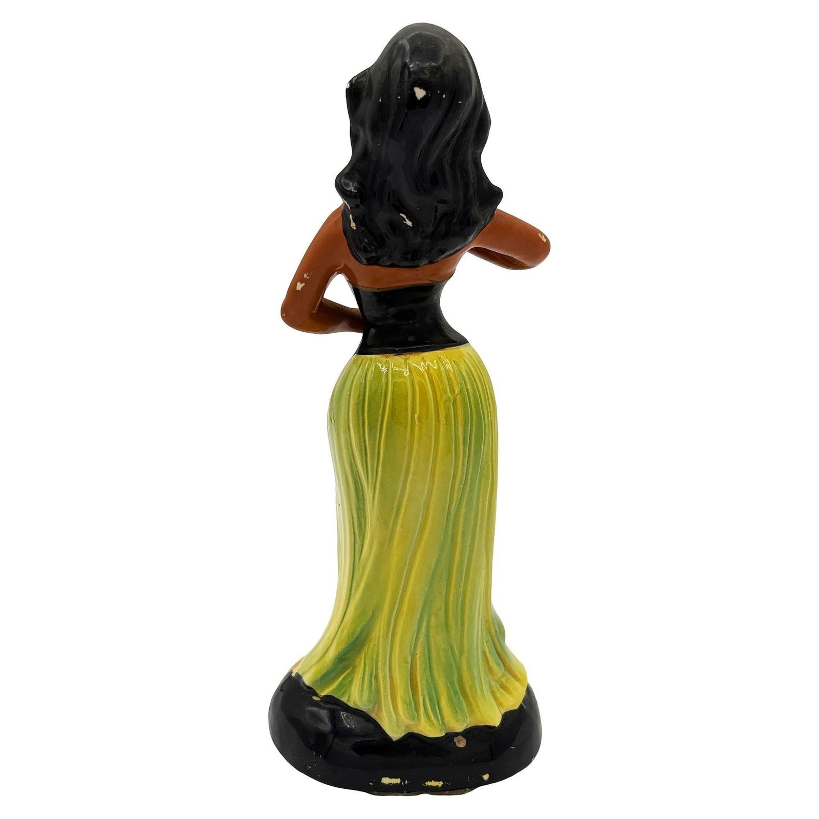 Hawaiian Hula Girl & Ukulele Player Ceramic Statue Set by Kreiss Company - 13