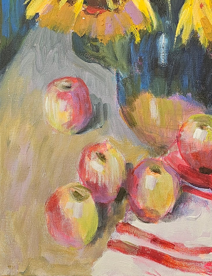 Acrylic still life sunflower Vyacheslav Petrovich Babac - 5