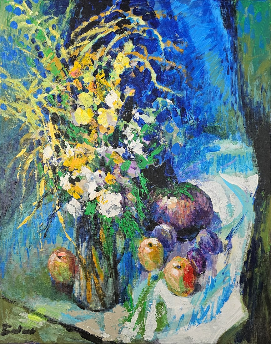 Acrylic still life flowers Vyacheslav Petrovich Babac (1 of 9)