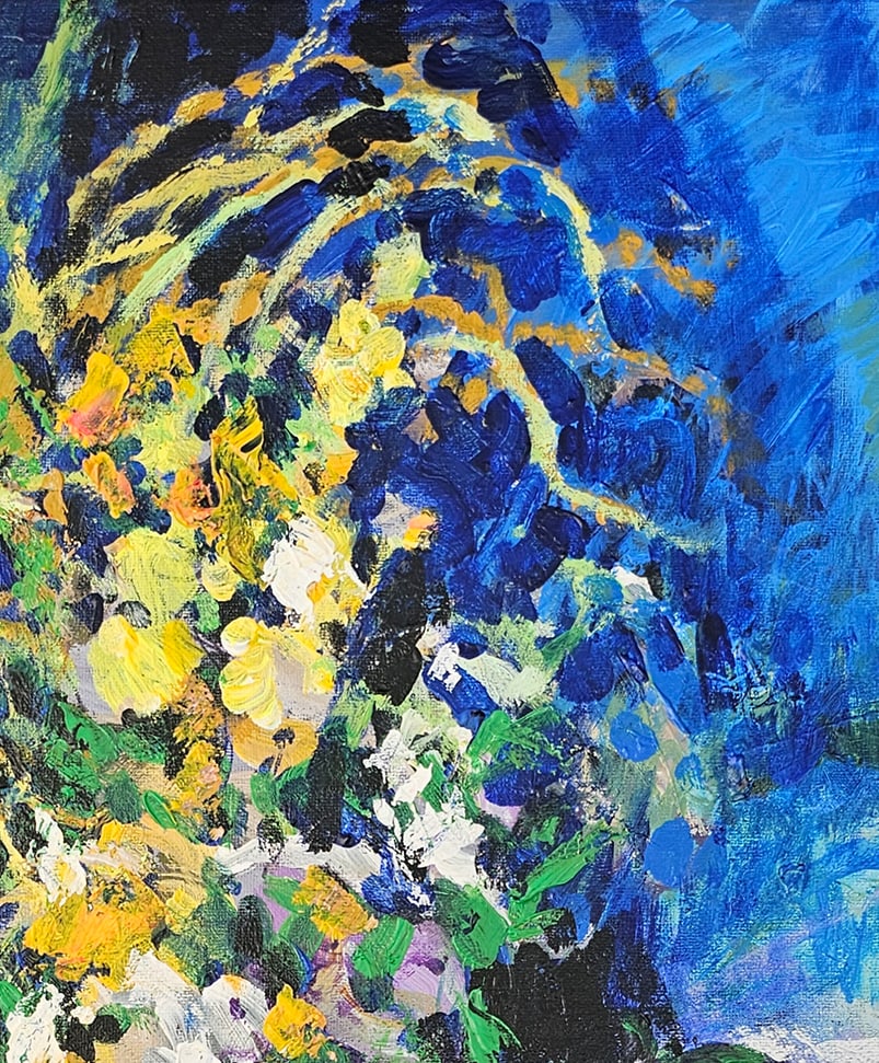 Acrylic still life flowers Vyacheslav Petrovich Babac - 3