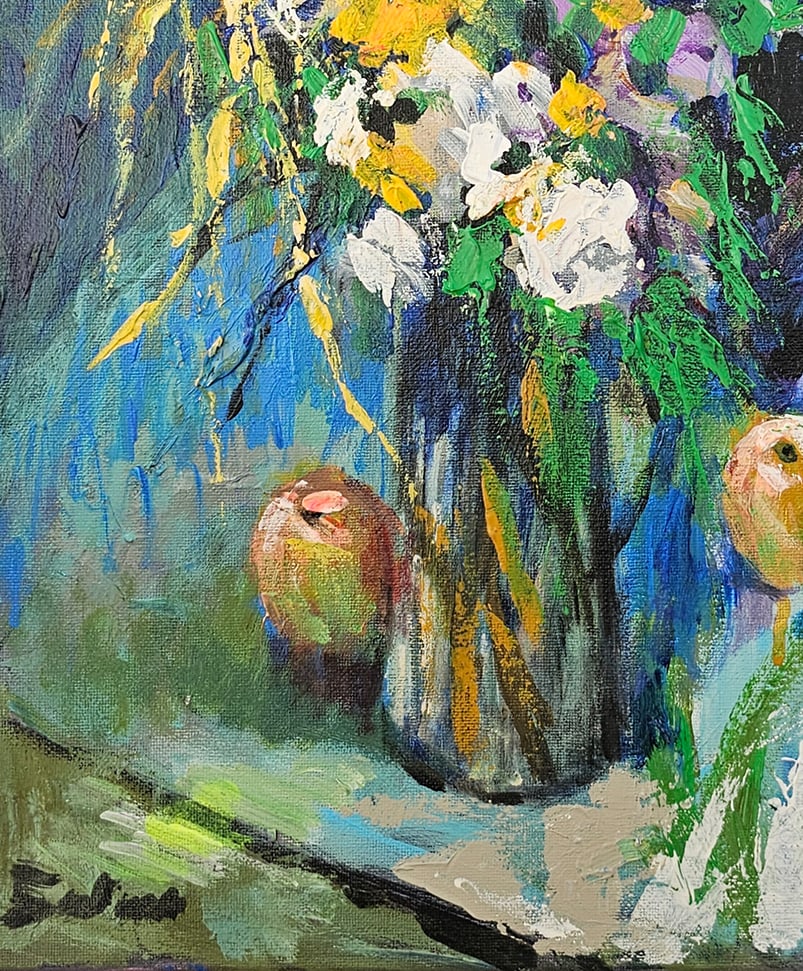Acrylic still life flowers Vyacheslav Petrovich Babac - 5