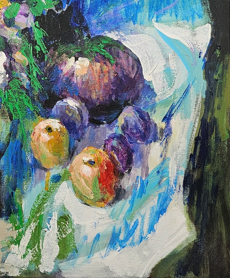 Acrylic still life flowers Vyacheslav Petrovich Babac - 7