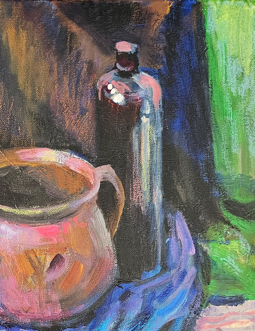 Acrylic still life plums Vyacheslav Petrovich Babac - 4