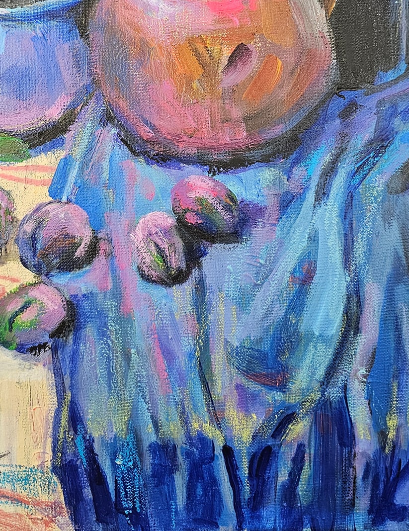 Acrylic still life plums Vyacheslav Petrovich Babac - 6