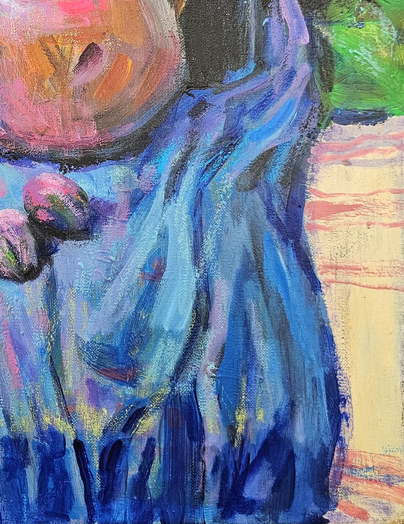 Acrylic still life plums Vyacheslav Petrovich Babac - 7