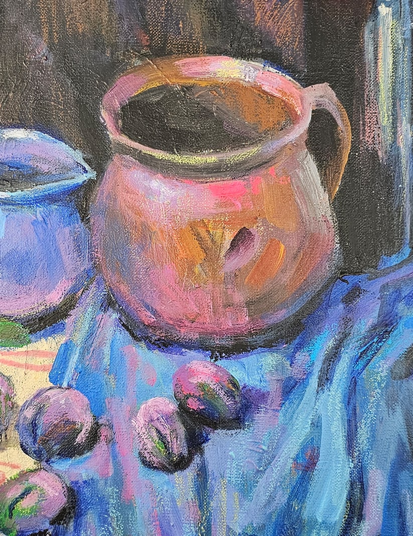 Acrylic still life plums Vyacheslav Petrovich Babac - 8