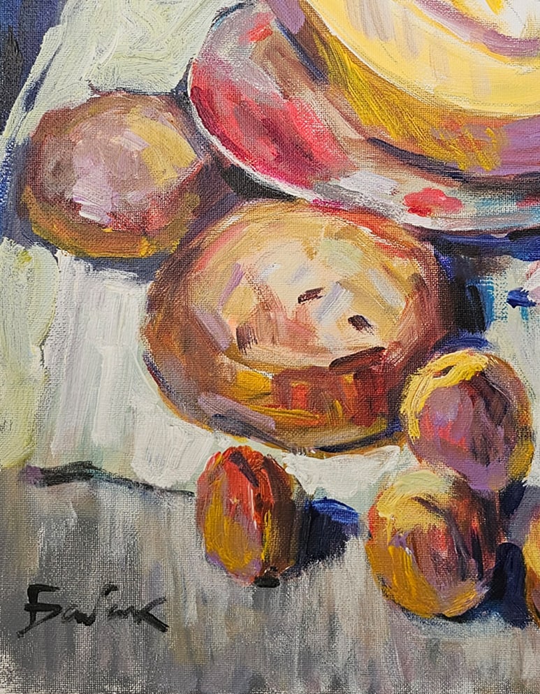 Acrylic still life melon Vyacheslav Petrovich Babac - 5