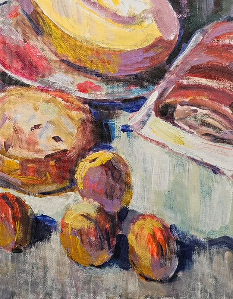 Acrylic still life melon Vyacheslav Petrovich Babac - 6